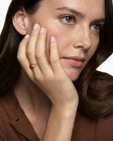 DY Mercer® Color Stone Ring in 18K Yellow Gold with Rhodolite Garnet, 7mm